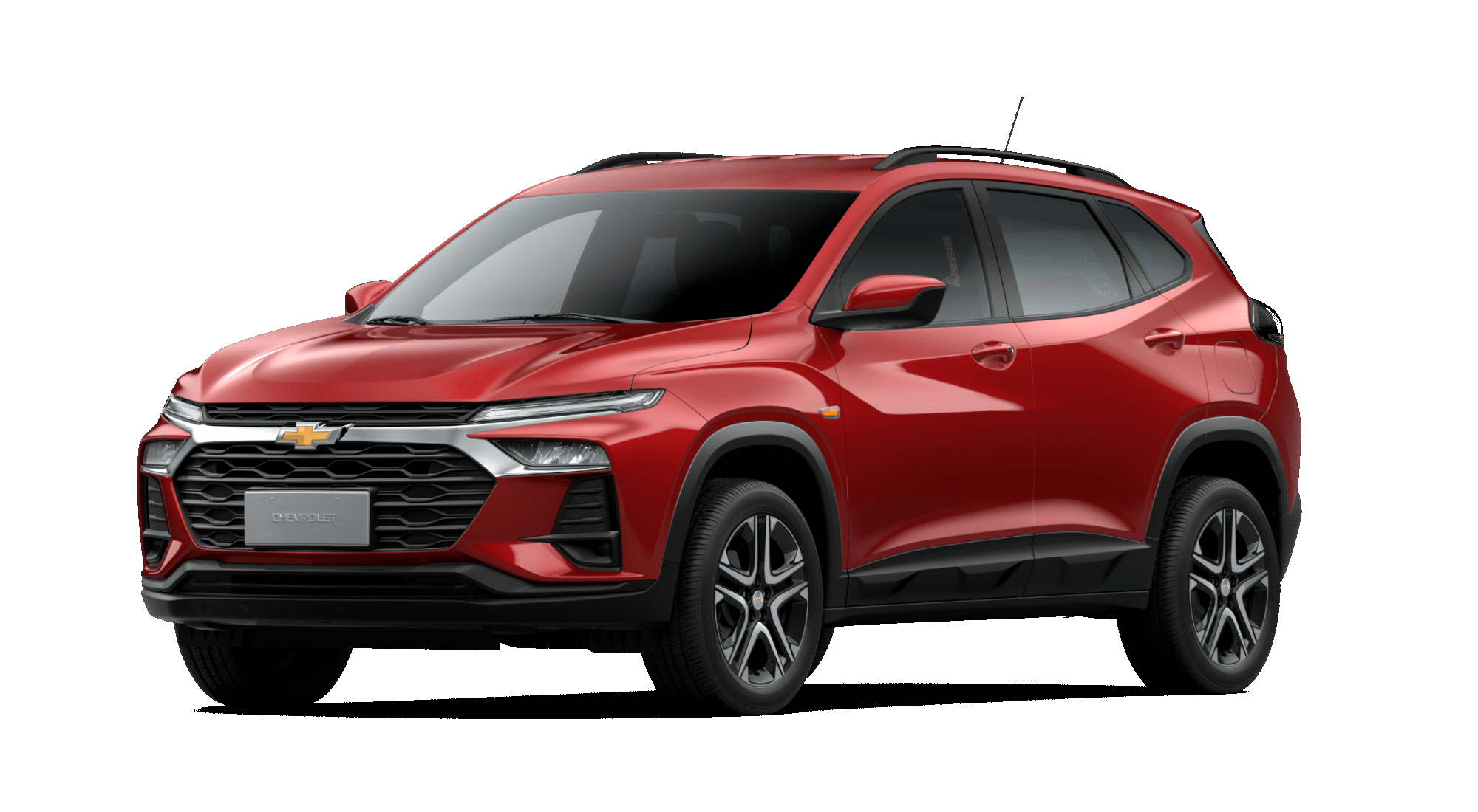 Vista lateral de Tracker LT rojo