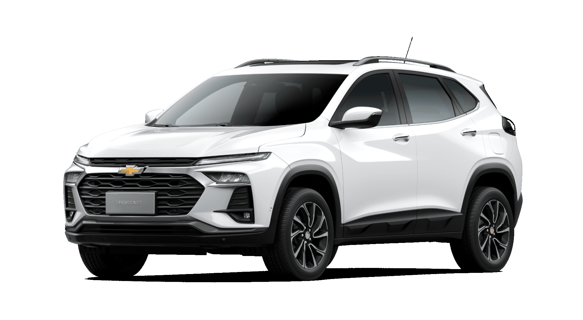 Vista lateral de Tracker Premier blanco