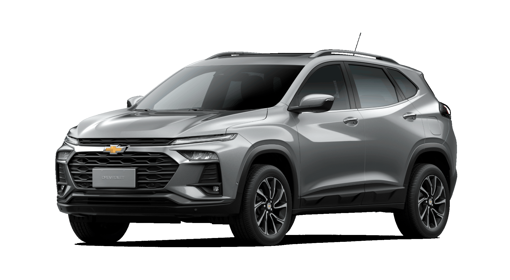 Vista lateral de Tracker Premier gris