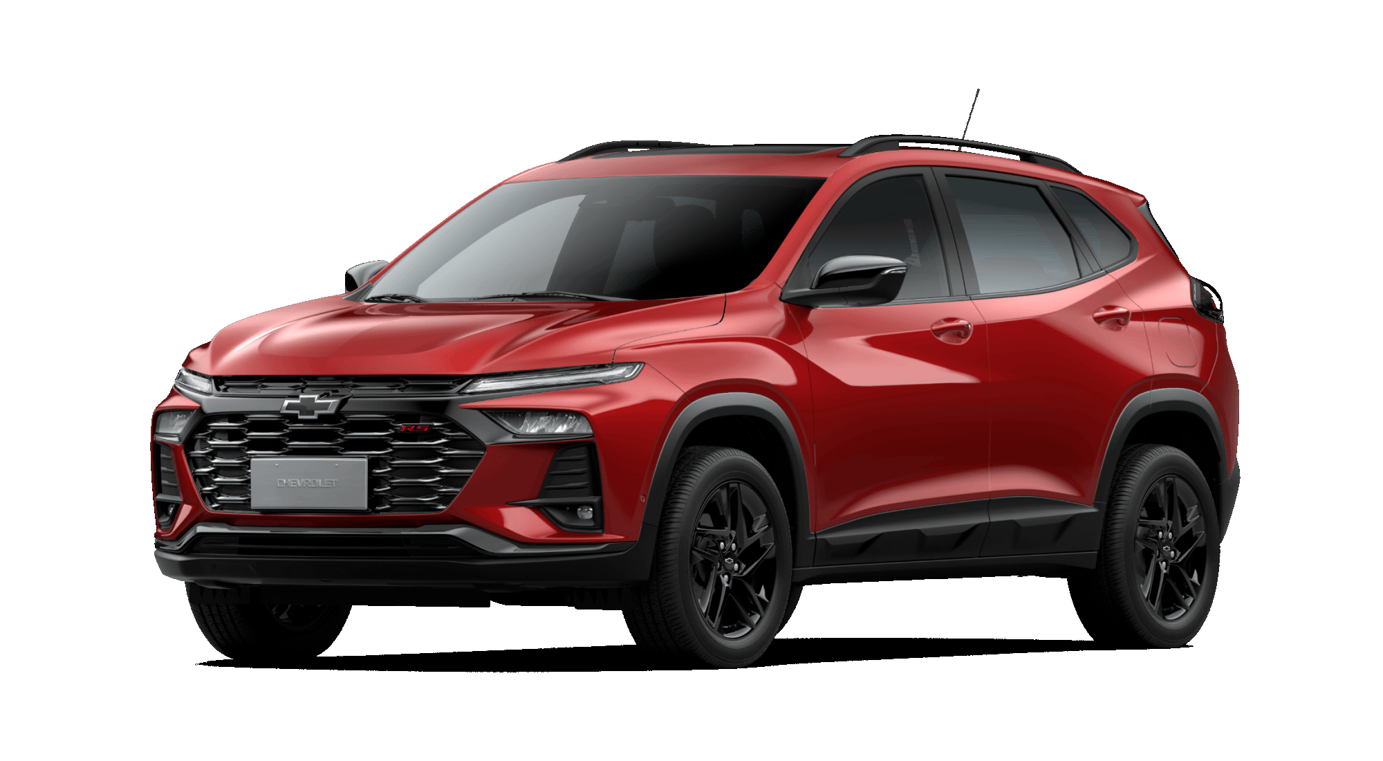 Vista lateral de Tracker RS rojo